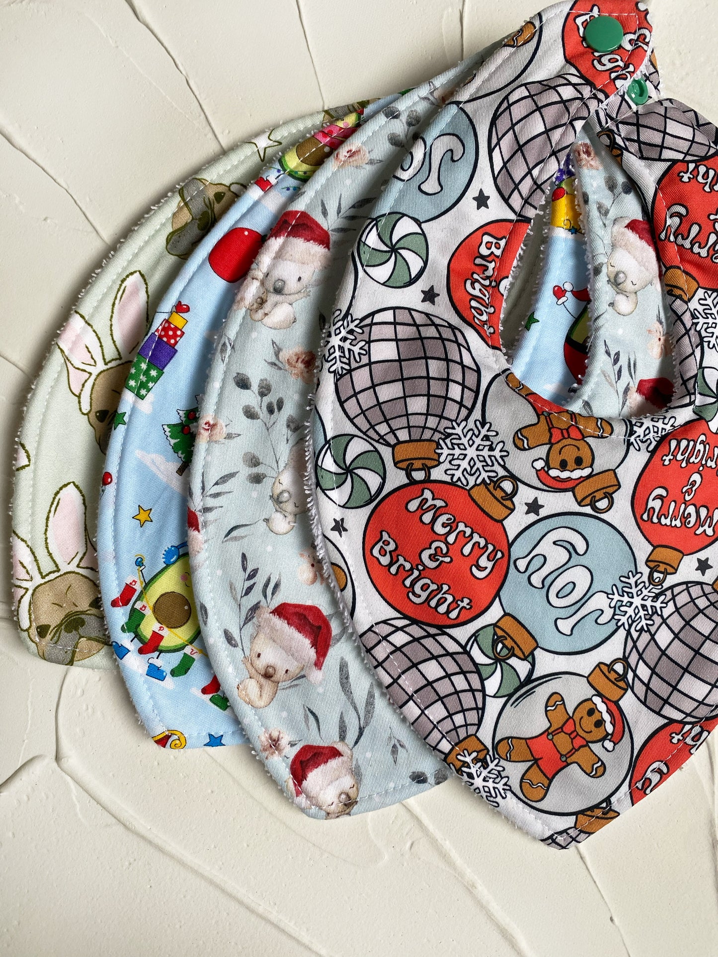 Mixed Christmas Dribble Bib Pack