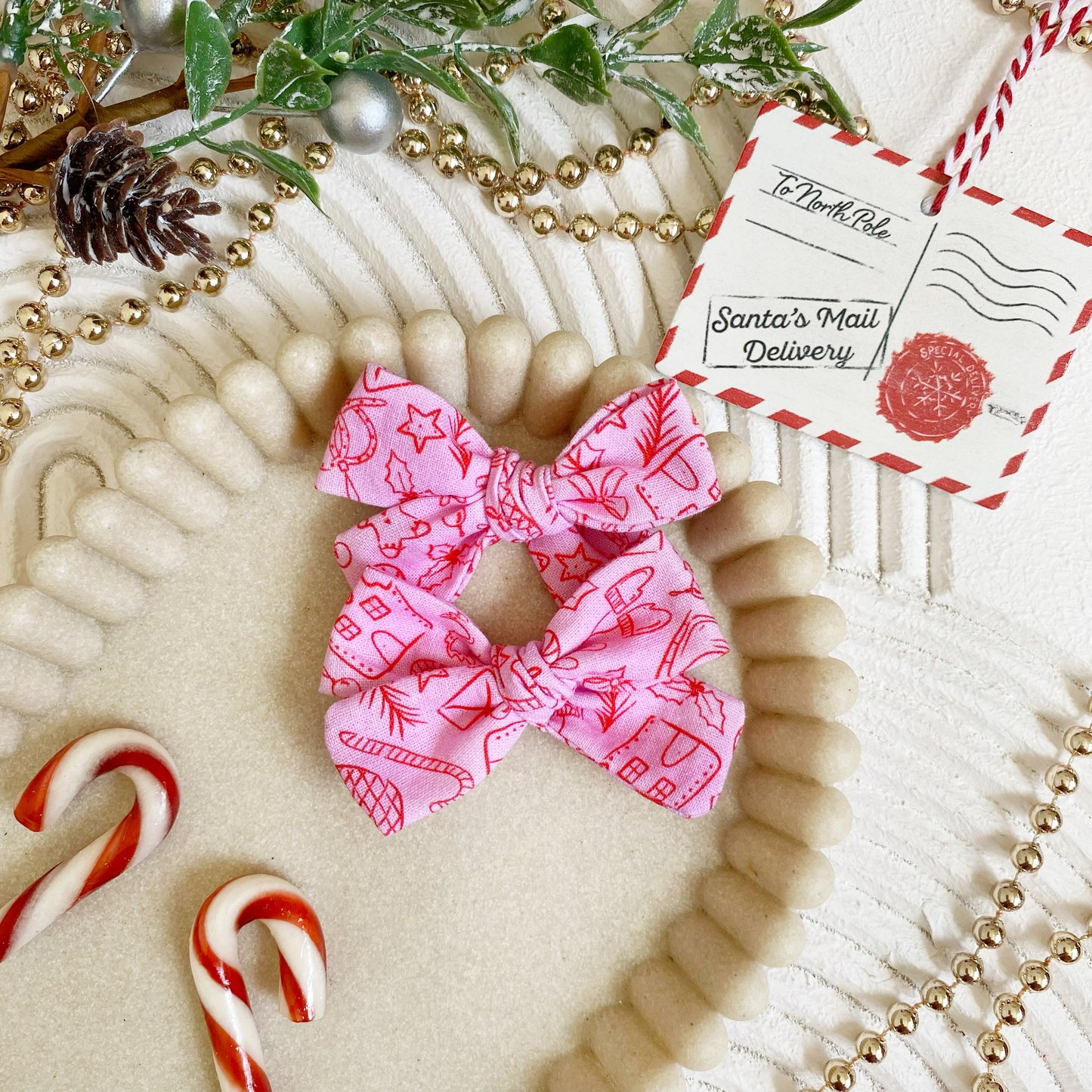Pink Sugar Mini Ponytail Bow Set