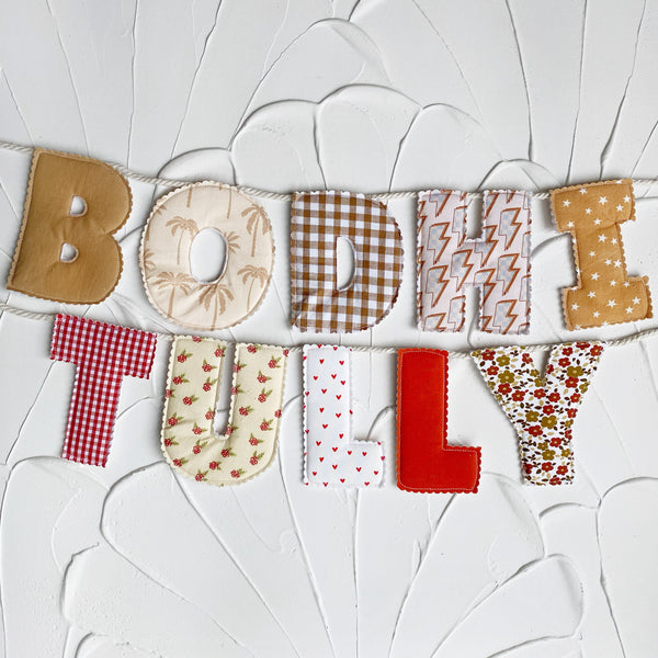 🌈🎀 NAME/LETTER GARLANDS - $8 AUD Per Letter