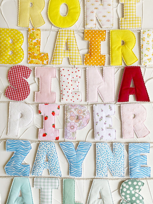 🌈🎀 CUSTOM NAME/LETTER GARLANDS - $8 AUD Per Letter