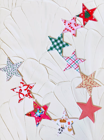 ✨🎄 10 Star Christmas Garland - Choose Your Own Prints