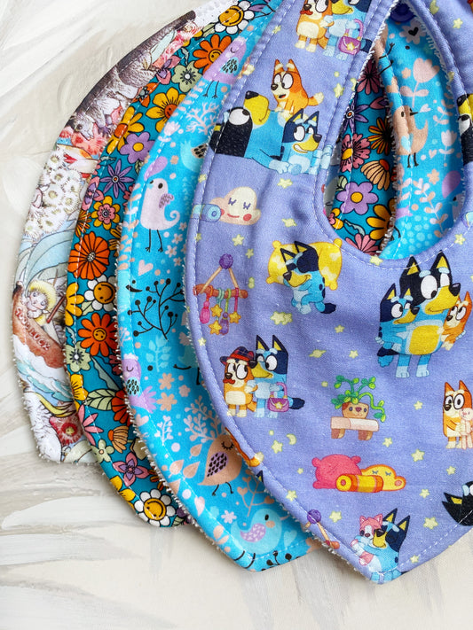 Mixed Double Layer Dribble Bib 4 Pack