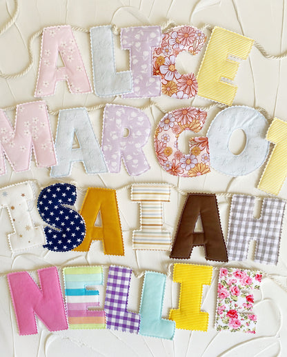 🌈🎀 NAME/LETTER GARLANDS - $8 AUD Per Letter