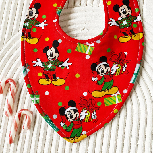 Mickey Christmas Bib