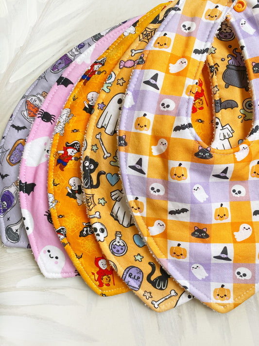Halloween Double Layer Dribble Bib 5 Pack