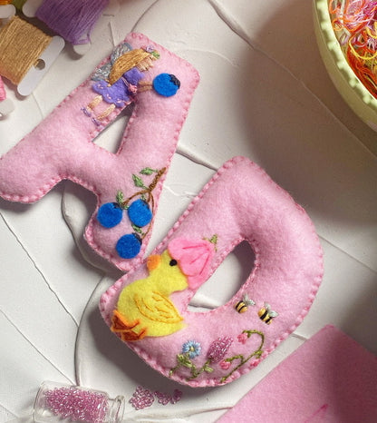✨🎄 Custom Deluxe Felt Letter Ornament