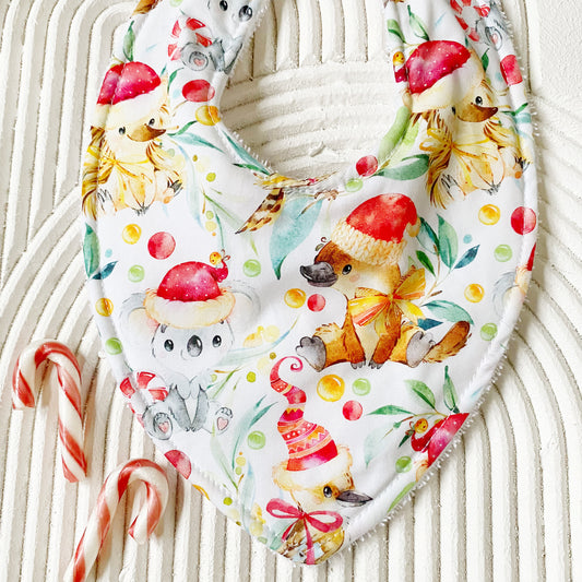 White Aussie Christmas Bib