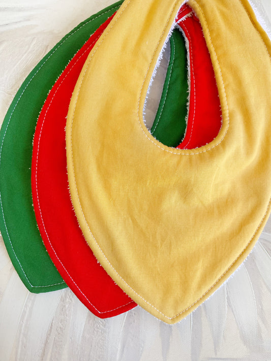 Christmas Colours Double Layer Dribble Bib 3 Pack