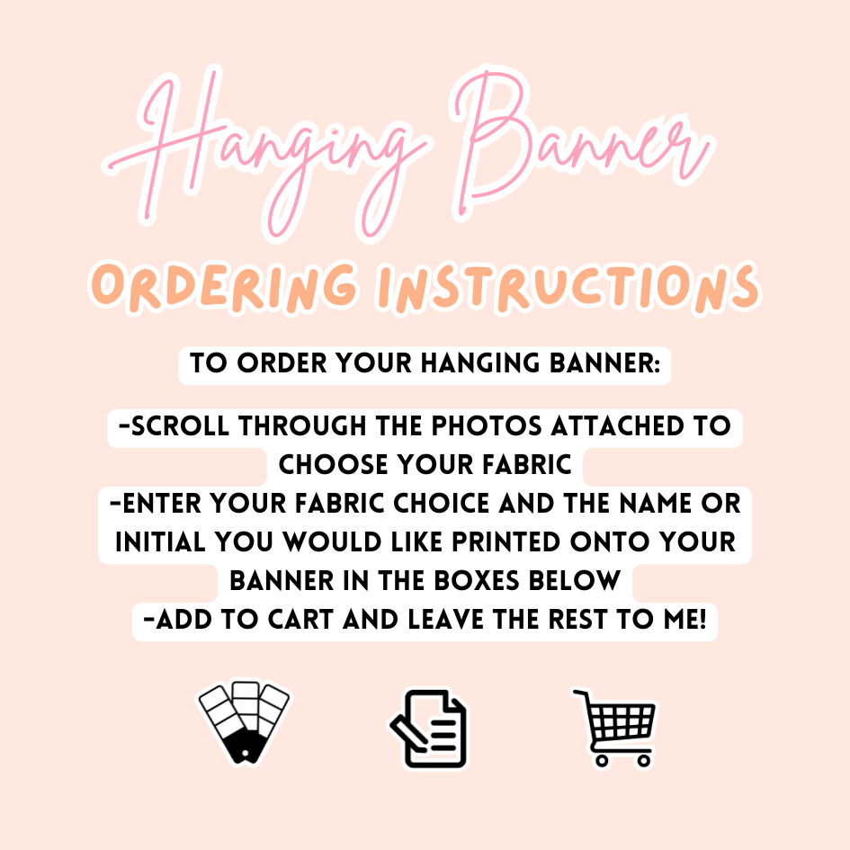 🎀 CUSTOM HANGING BANNER