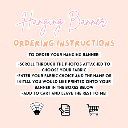 🎀 CUSTOM HANGING BANNER